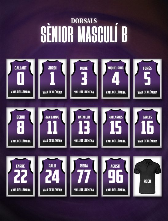 Plantilla del Sènior Masculí B per a la temporada 21/22